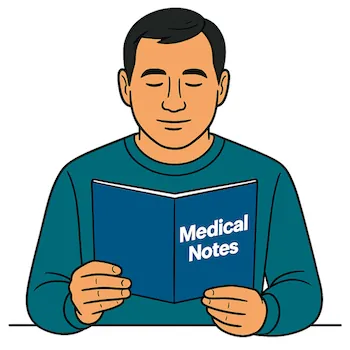 Medical history — illustrated style
