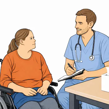 Reasonable adjustments — access — illustrated style